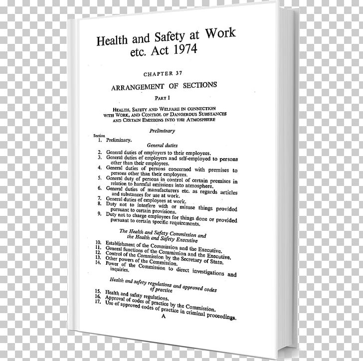 Health And Safety At Work Etc. Act 1974 Document Occupational Safety And Health Statute Regulation PNG, Clipart, Act Of Parliament, Area, Document, Health, Health And Safety Executive Free PNG Download