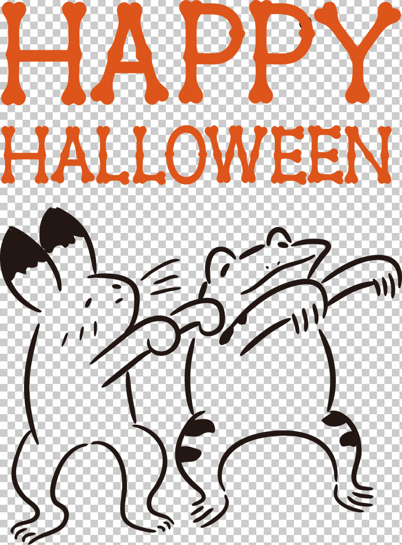 Happy Halloween PNG, Clipart, Black And White, Cartoon, Dog, Happiness, Happy Halloween Free PNG Download
