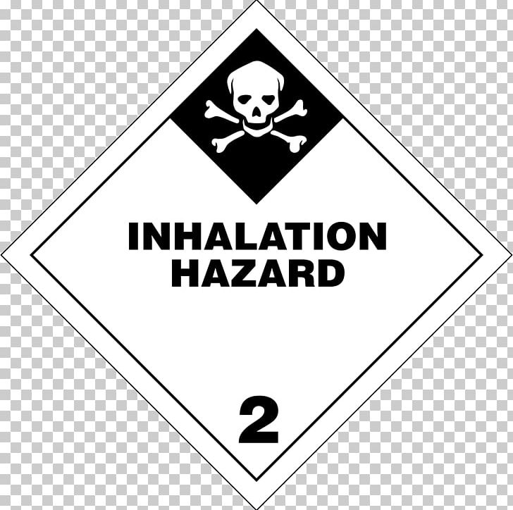 Dangerous Goods Hazard Inhalation Logo Label PNG, Clipart, Angle, Area, Black, Black And White, Brand Free PNG Download
