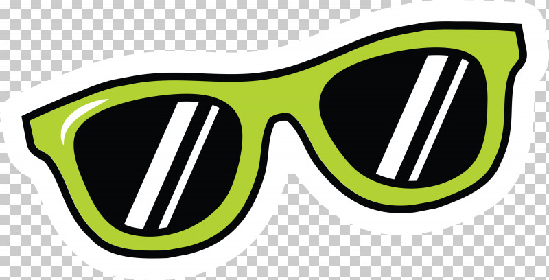 Summer Pop Sticker PNG, Clipart, Automobile Engineering, Glasses, Goggles, Green, Line Free PNG Download