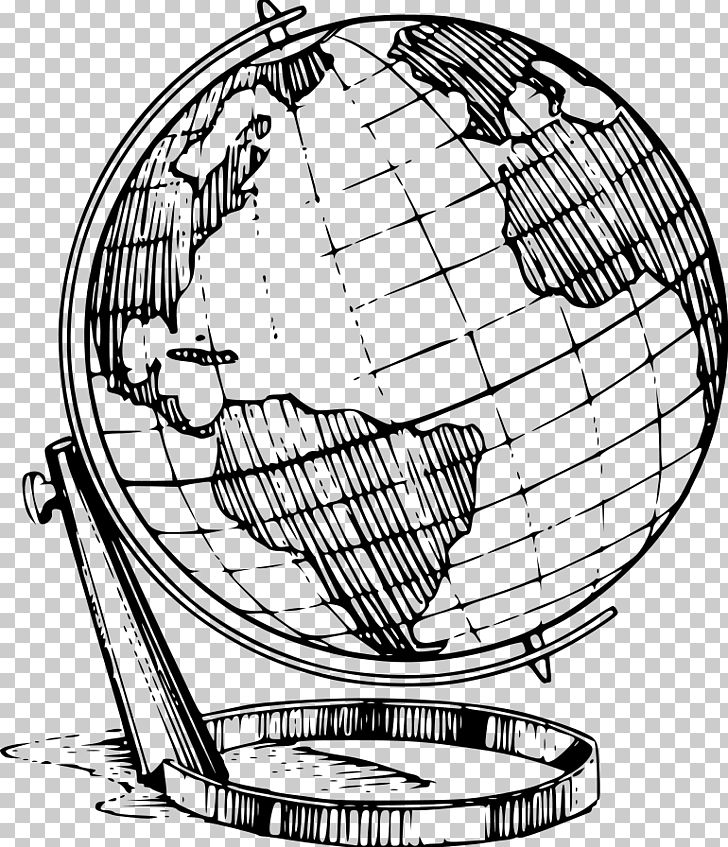 Globe Drawing Line Art PNG, Clipart, Area, Art, Black And White, Circle, Coloring Book Free PNG Download