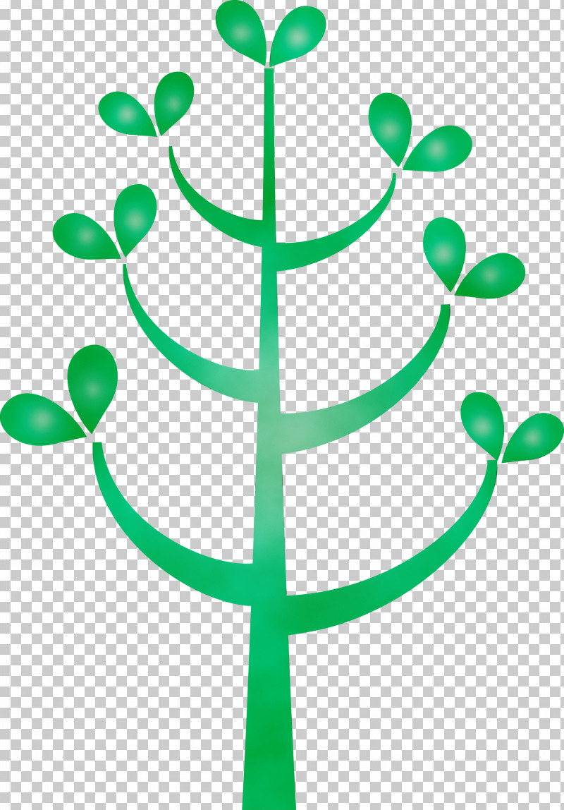 Green Leaf Symbol Plant Plant Stem PNG, Clipart, Abstract Tree, Cartoon Tree, Green, Leaf, Paint Free PNG Download