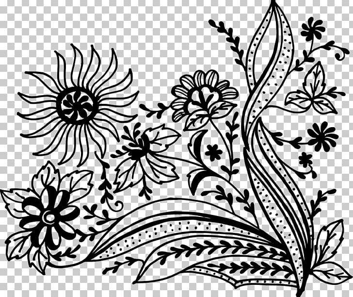 Flower Floral Design Art PNG, Clipart, Area, Art, Artwork, Black, Black And White Free PNG Download