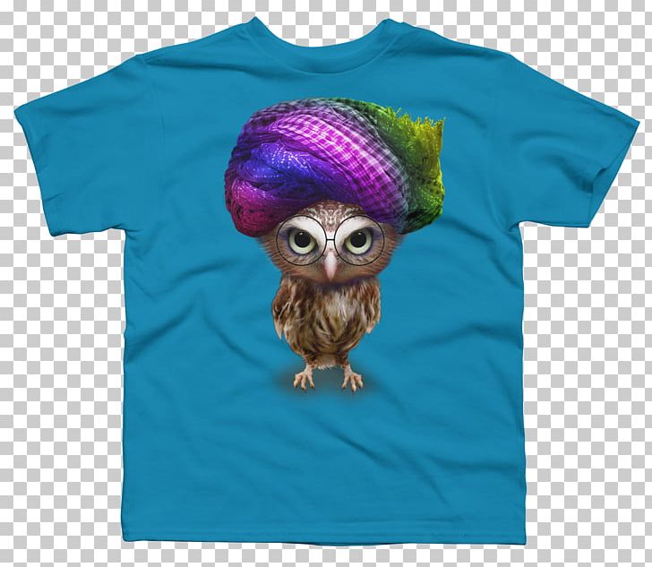 T-shirt Sleeve Teal Turquoise PNG, Clipart, Beak, Bird, Bird Of Prey, Clothing, Cobalt Free PNG Download
