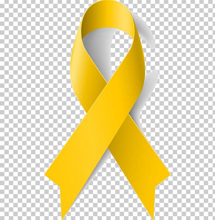 Yellow Ribbon Awareness Ribbon Cancer PNG, Clipart, Angle, Bone Tumor, Golden Ribbon, Gold Label, Happy Birthday Vector Images Free PNG Download
