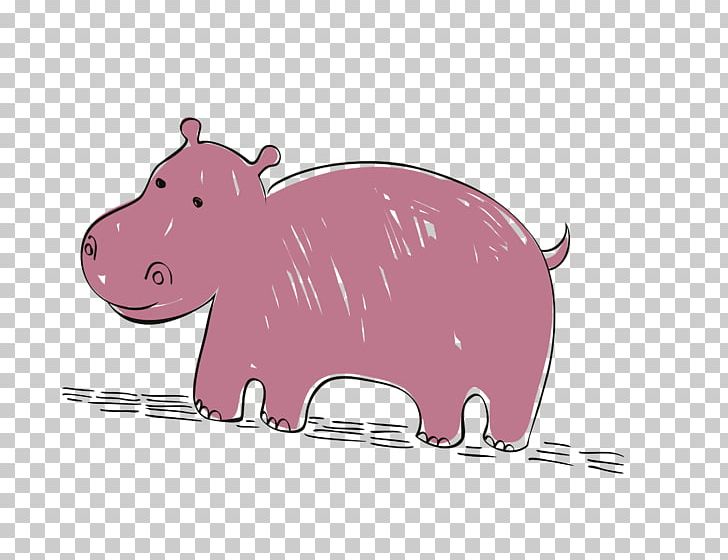 Cartoon Domestic Pig Hippopotamus PNG, Clipart, Abstract Lines, Animals, Animation, Balloon Cartoon, Cartoon Eyes Free PNG Download
