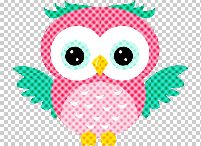 Owl Pink Green Cartoon Bird PNG, Clipart, Bird, Bird Of Prey, Cartoon, Green,  Owl Free PNG