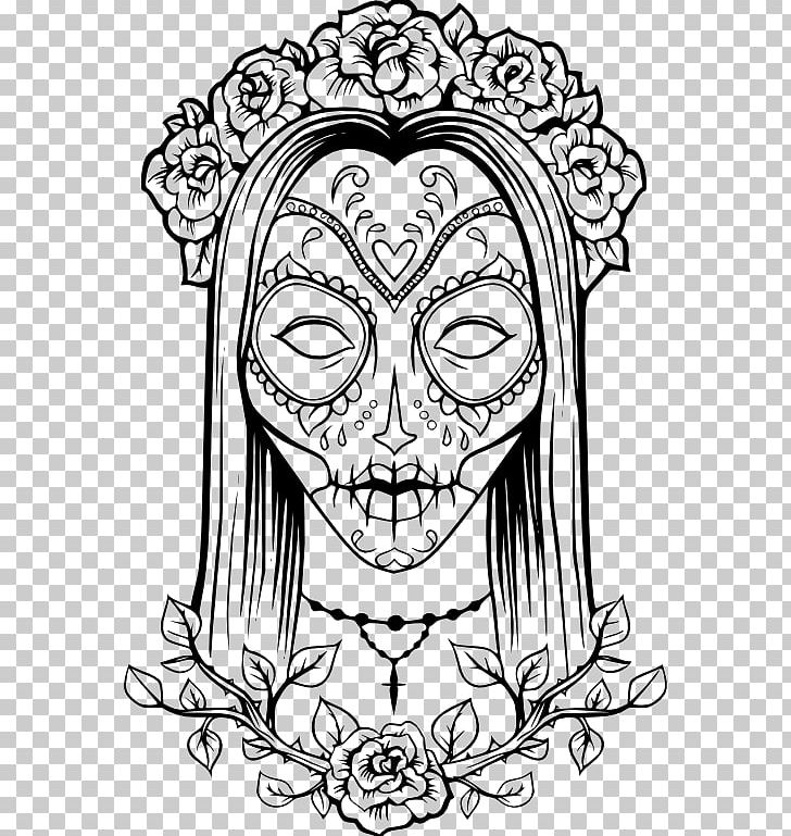 Calavera Coloring Book Day Of The Dead Adult Skull PNG, Clipart, Adult, Art, Black, Bone, Book Free PNG Download
