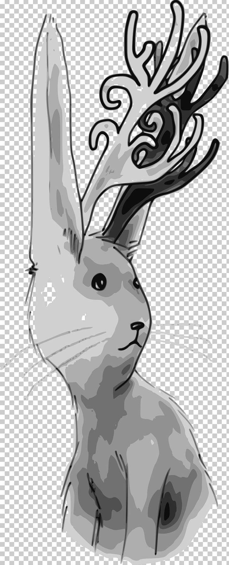 Rabbit Line Art Computer Icons PNG, Clipart, Animals, Antler, Art, Art White, Artwork Free PNG Download