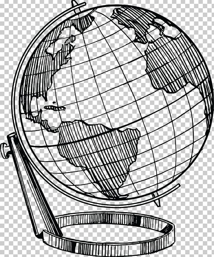 Globe Earth Line Art Drawing PNG, Clipart, Area, Art, Art Museum, Ball, Black And White Free PNG Download