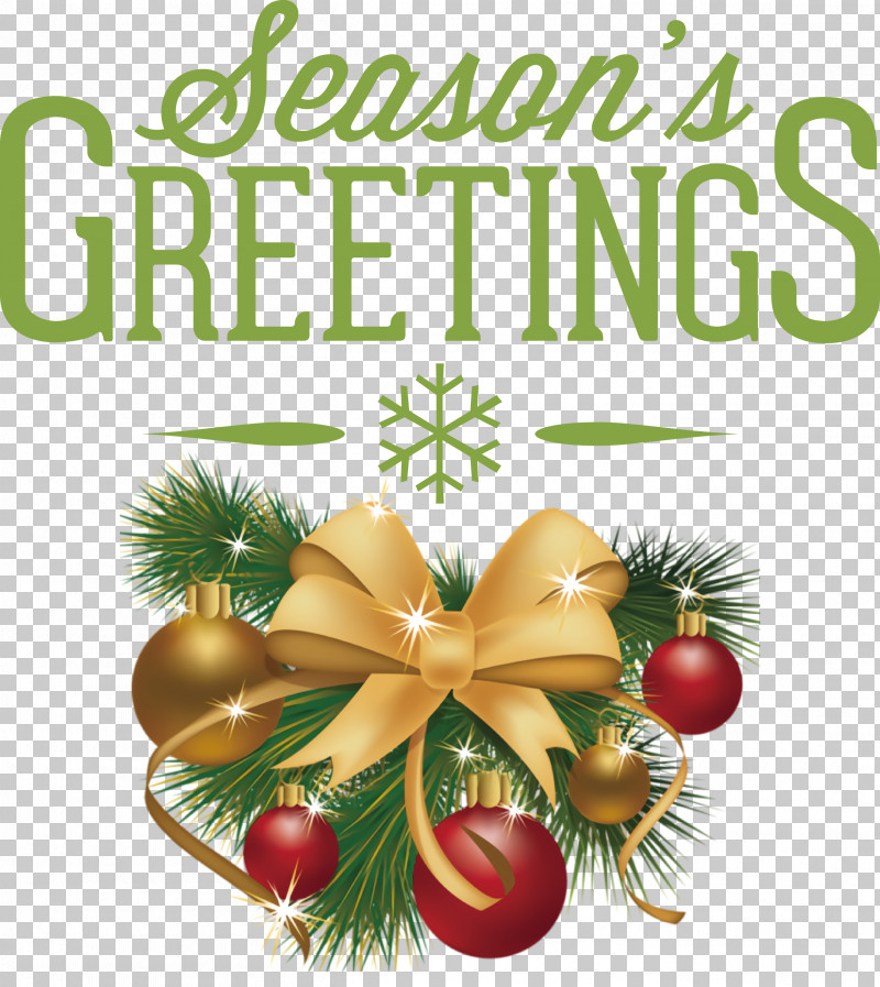 Seasons Greetings Christmas Winter PNG, Clipart, Bauble, Christmas, Christmas Day, Conifers, Fruit Free PNG Download