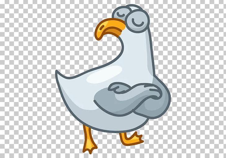 Telegram Sticker VKontakte Пикабу Viber PNG, Clipart, Beak, Bird, Duck, Ducks Geese And Swans, Facebook Messenger Free PNG Download