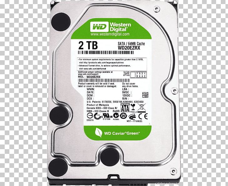Hard Drives WD Green SATA HDD Western Digital Serial ATA Terabyte PNG, Clipart, Computer Component, Data Storage, Disk Storage, Electronic Device, Electronics Accessory Free PNG Download