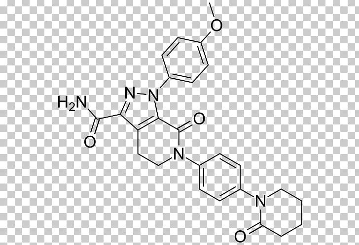 Apixaban Pharmaceutical Drug Linagliptin Anticoagulant PNG, Clipart, Angle, Anticoagulant, Area, Auto Part, Black And White Free PNG Download