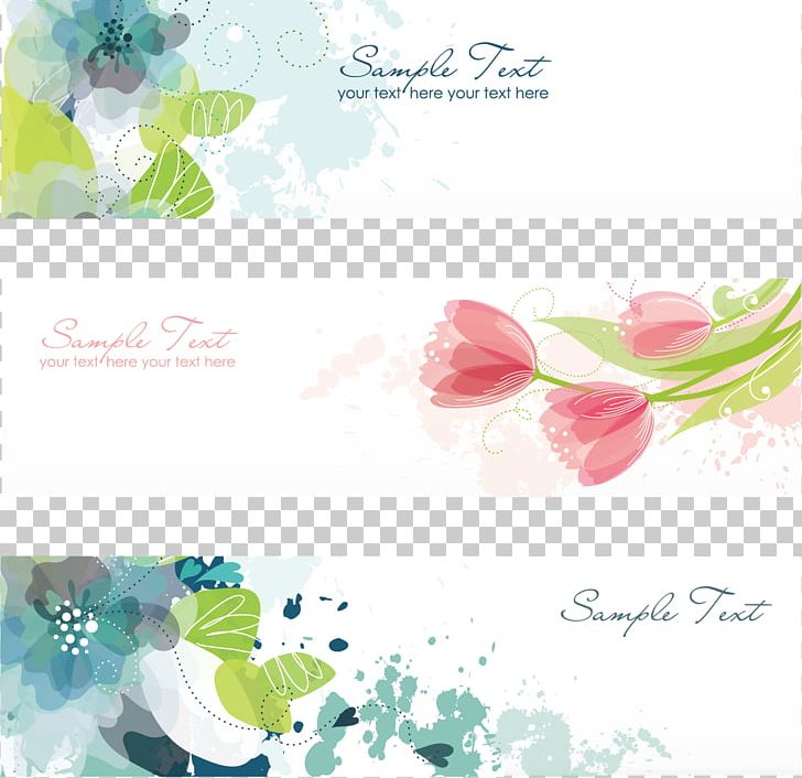 Flower Banner Illustration PNG, Clipart, Background Vector, Banner Design, Color, Computer Wallpaper, Encapsulated Postscript Free PNG Download