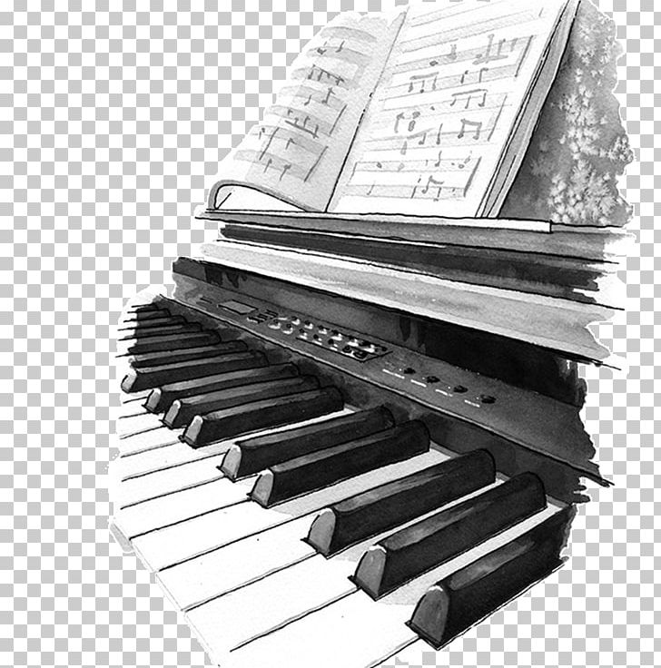 Digital Piano Electric Piano Drawing Art PNG, Clipart, Album, Art, Black And White, Deviantart, Digital Piano Free PNG Download