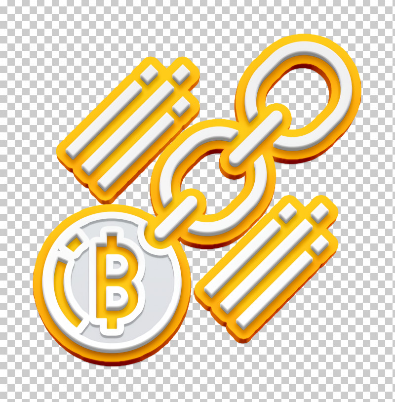 Blockchain Icon Chain Icon PNG, Clipart, Blockchain Icon, Chain Icon, Symbol, Text, Yellow Free PNG Download