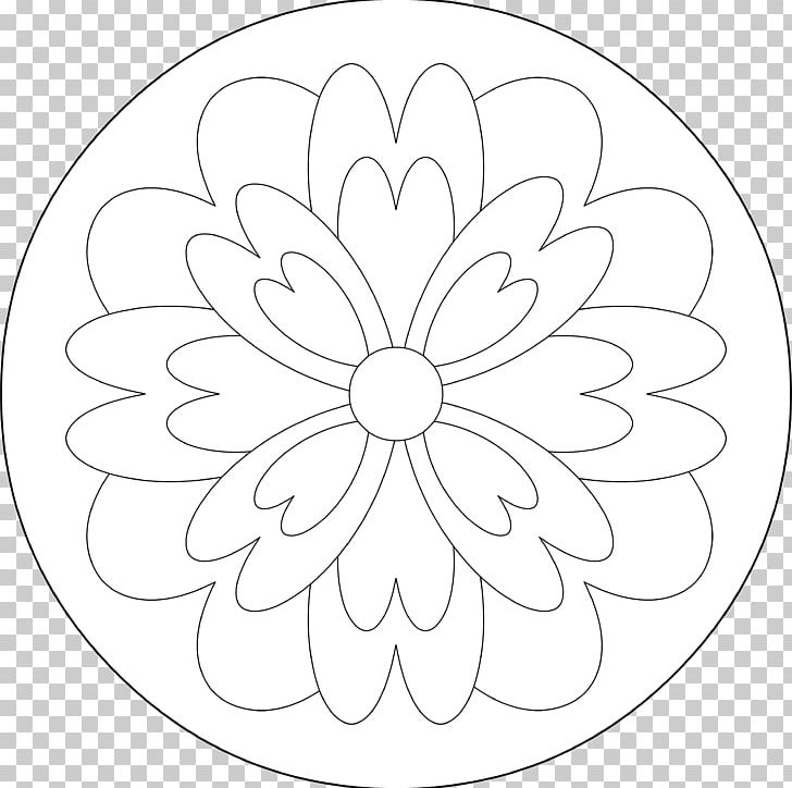 Line Art Floral Design Drawing Sketch PNG, Clipart, Artwork, Black And White, Circle, Color, Coloring Book Free PNG Download
