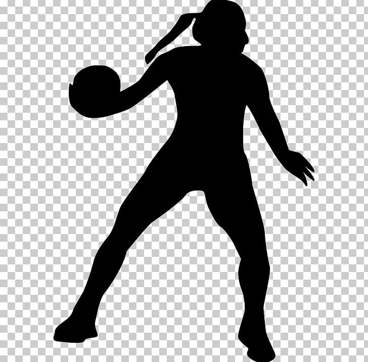 Netball Basketball Silhouette PNG, Clipart, Arm, Ball, Basketball, Black, Black And White Free PNG Download