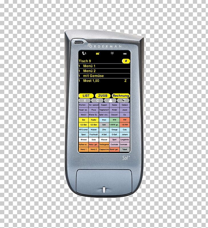 Feature Phone Orderman Computer Software Kassensystem Smartphone PNG, Clipart, Bar, Cellular Network, Computer Hardware, Electronic Device, Electronics Free PNG Download