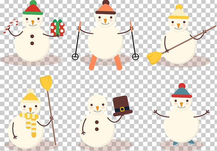 Six Snowman PNG, Clipart, Adobe Illustrator, Christma, Christmas Decoration, Download, Encapsulated Postscript Free PNG Download