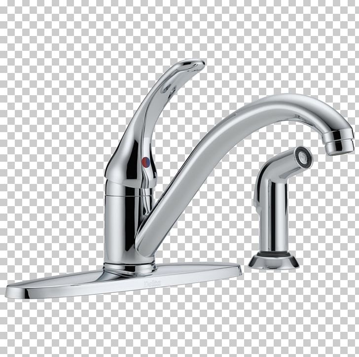 Faucet Handles & Controls Classic Single Handle Kitchen Faucet With Spray Plumbing Delta 400-DST Classic Single Handle Kitchen Faucet PNG, Clipart, Angle, Bathroom, Bathtub Accessory, Delta Air Lines, Delta Faucet Company Free PNG Download