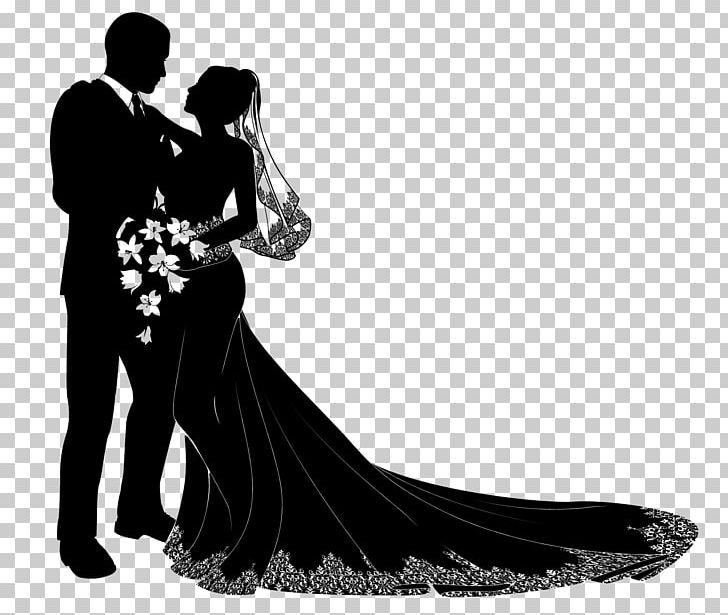 Wedding Invitation Bridegroom Silhouette PNG, Clipart, Black And White, Bride, Bridegroom, Couple, Drawing Free PNG Download