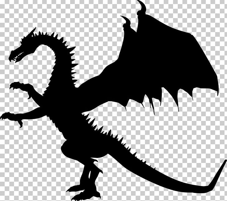 Chinese Dragon Silhouette PNG, Clipart, Animals, Bearded Dragon, Black And White, Chinese Dragon, Dinosaur Free PNG Download