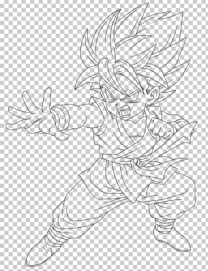 Goku Vegeta Gohan Majin Buu Super Saiya PNG, Clipart, Angle, Arm, Artwork, Black, Black And White Free PNG Download