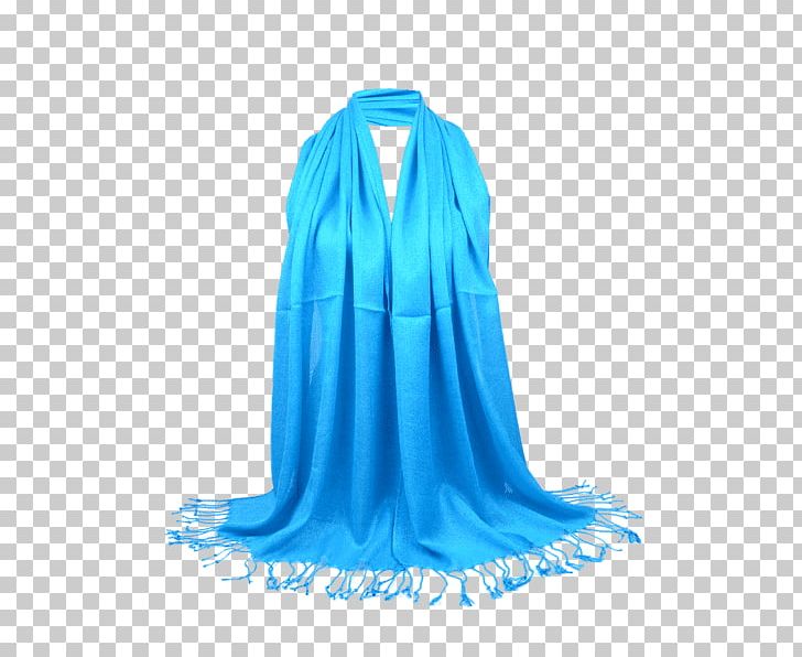 Silk Neck Stole Product PNG, Clipart, Aqua, Azure, Blue Scarf, Electric Blue, Long Free PNG Download