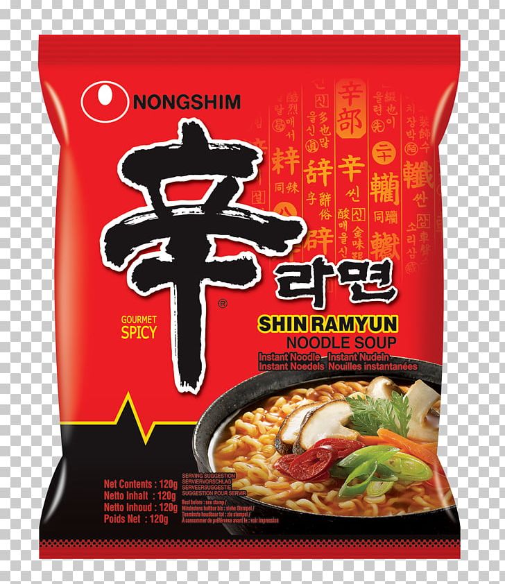 Instant Noodle Ramen Korean Cuisine Shin Ramyun Nongshim PNG, Clipart