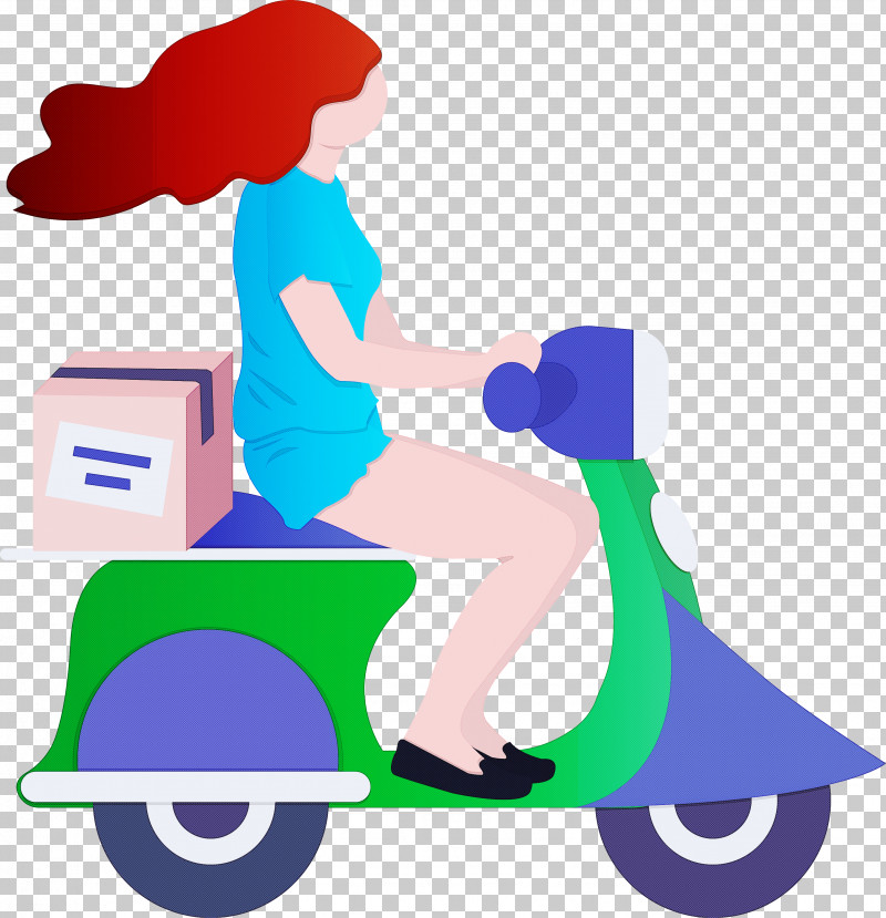Delivery Girl PNG, Clipart, Delivery, Girl, Kick Scooter, Riding Toy, Scooter Free PNG Download