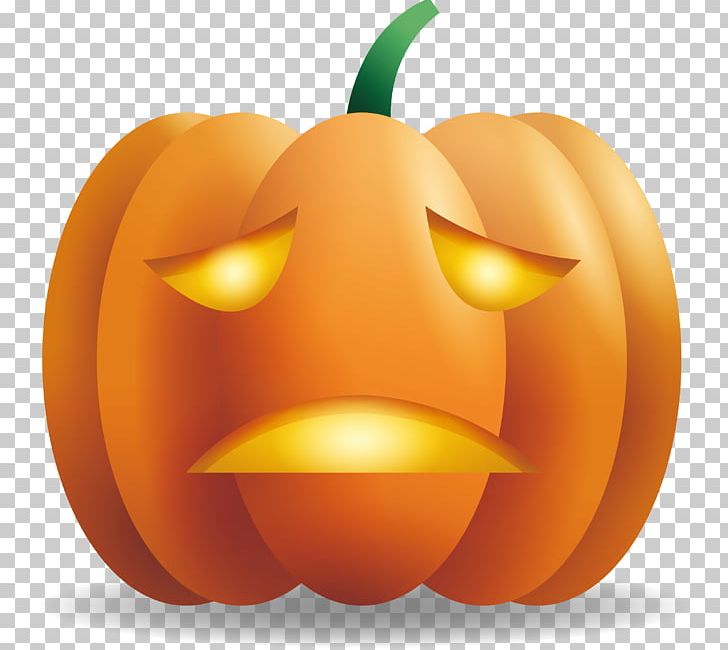 Jack-o-lantern Calabaza Pumpkin Halloween PNG, Clipart, Computer Wallpaper, Cucurbita, Dejected Expression, Depressed Vector, Des Free PNG Download