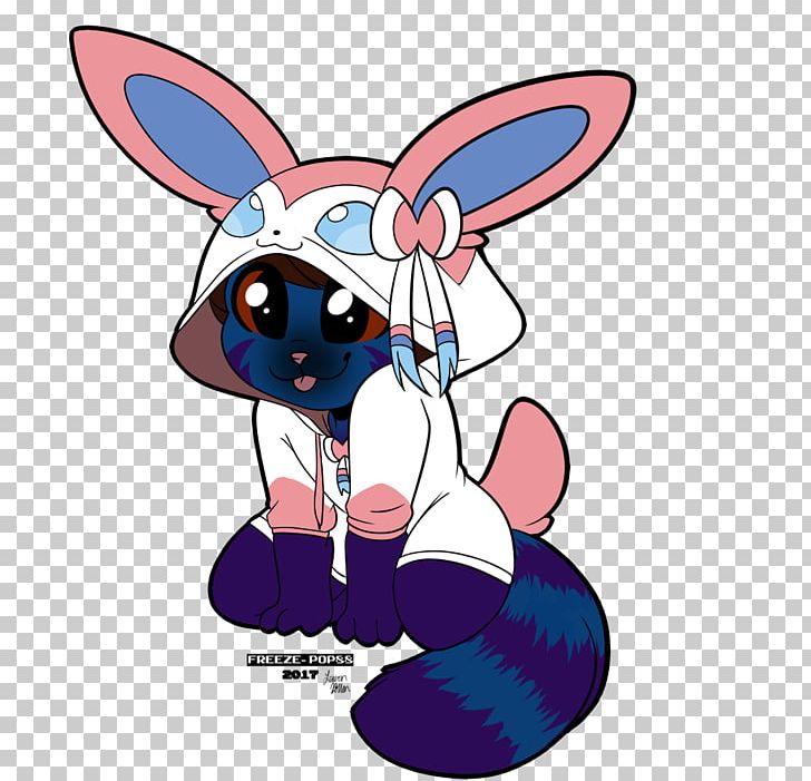 Rabbit Sylveon Hare Art Easter Bunny PNG, Clipart, Animals, Art, Artist, Canidae, Cartoon Free PNG Download