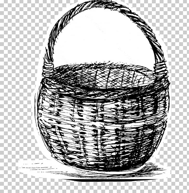 Drawing Basket Wicker PNG, Clipart, Basket, Black And White, Cartoon, Drawing, Export Free PNG Download