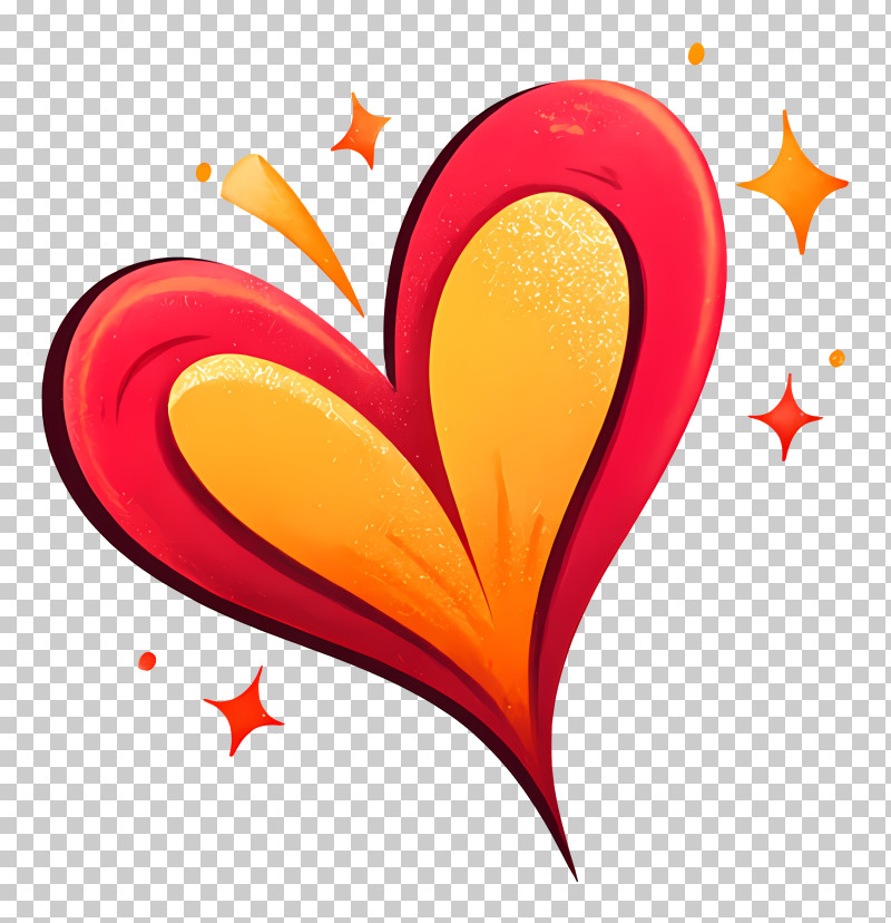 Sparkle Heart - Red Heart With Sparkles PNG