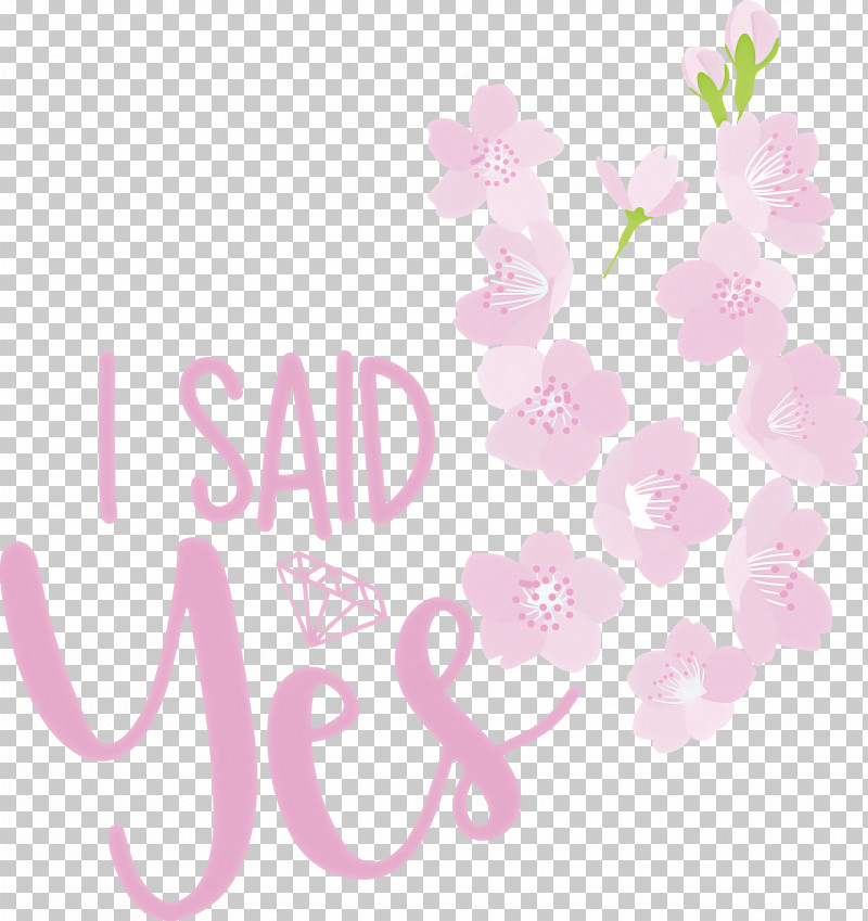 I Said Yes She Said Yes Wedding PNG, Clipart, Biology, Cherry Blossom, Floral Design, Flower, Heart Free PNG Download
