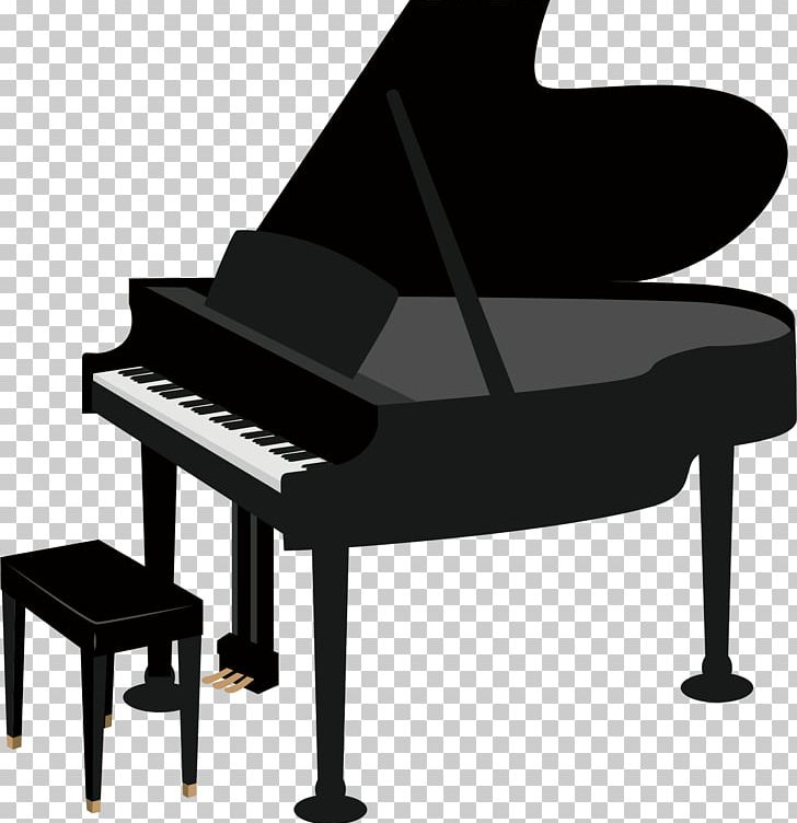 Grand Piano Drawing PNG, Clipart, Angle, Art, Black And White, Chair, Clip Art Free PNG Download