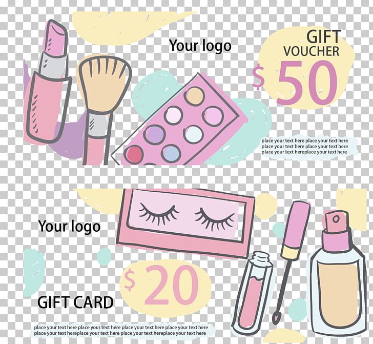 Hand-painted Cosmetics Discount Card PNG, Clipart, Banner, Beauty, Birthday Card, Business Card, Cartoon Free PNG Download