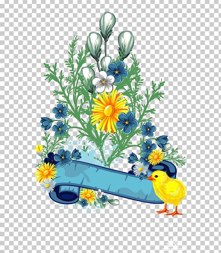 Floral Design Easter PNG, Clipart, Art, Artwork, Bird, Cartoon, Cut Flowers Free PNG Download