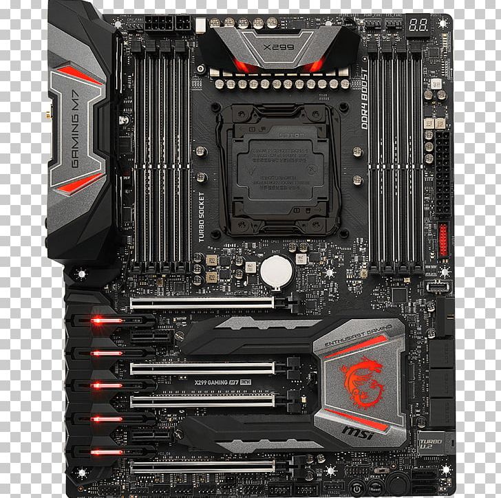 MSI X299 GAMING M7 ACK Intel X299 LGA 2066 ATX Motherboard MSI X299 GAMING M7 ACK Intel X299 LGA 2066 ATX Motherboard Kaby Lake PNG, Clipart, Ack, Atx, Central Processing Unit, Computer Accessory, Computer Case Free PNG Download