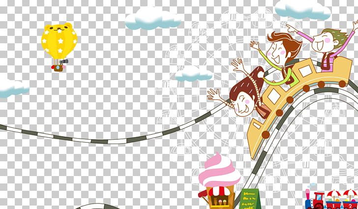 Childrens Paradise Roller Coaster Amusement Park PNG, Clipart, Air, Amusement, Amusement Park, Balloon, Cartoon Free PNG Download