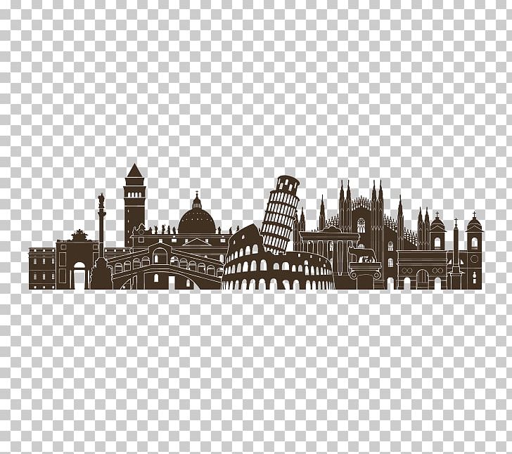 Italy Graphics Skyline Silhouette PNG, Clipart, Black And White, City, Drawing, Facade, Italy Free PNG Download