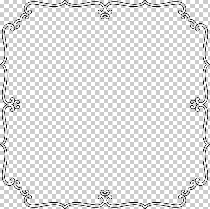 Line Art Frames Ornament PNG, Clipart, Area, Black, Black And White, Body Jewelry, Border Free PNG Download