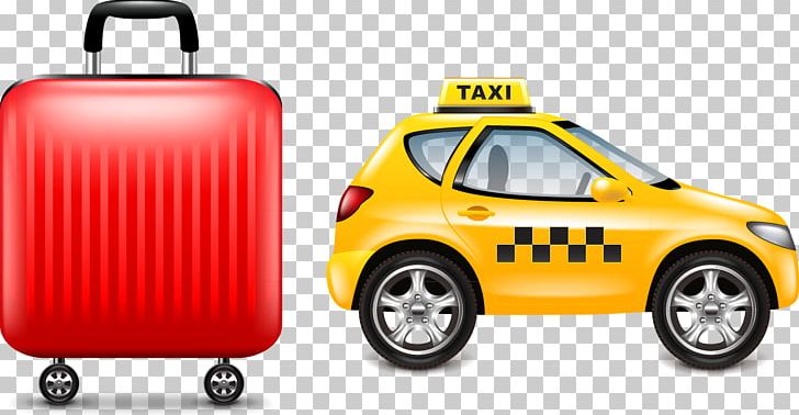Taxi Cartoon Illustration PNG, Clipart, Car, City Car, Compact Car, Design Element, Elements Vector Free PNG Download