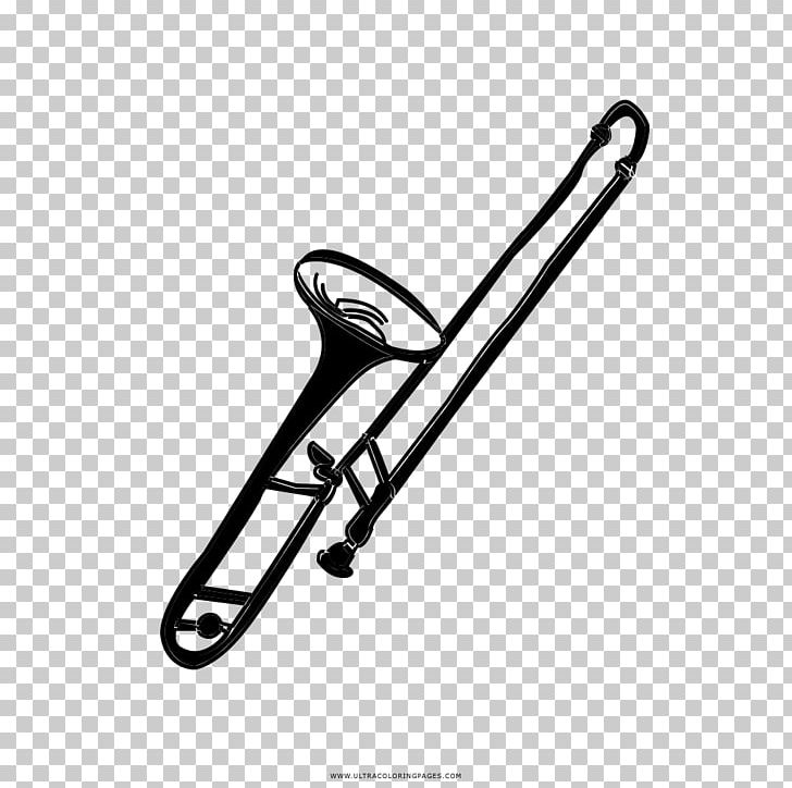 Trombone Drawing Coloring Book Black And White PNG, Clipart, Ausmalbild, Black, Black And White, Child, Coloring Book Free PNG Download