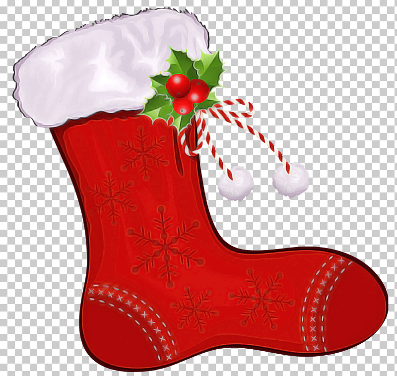 Christmas Stocking PNG, Clipart, Christmas Decoration, Christmas Stocking, Footwear, Holly, Interior Design Free PNG Download