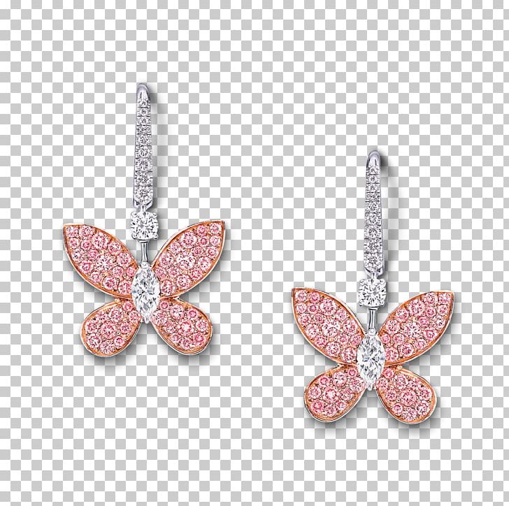 Earring Graff Diamonds Jewellery Graff Pink PNG, Clipart, Body Jewelry, Butterfly, Carat, Charms Pendants, Diamond Free PNG Download