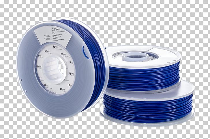 3D Printing Filament Ultimaker Polylactic Acid Acrylonitrile Butadiene Styrene PNG, Clipart, 3d Printing, 3d Printing Filament, Abs, Acrylonitrile Butadiene Styrene, Blue Free PNG Download