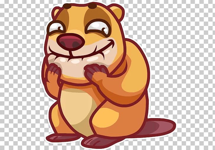 Canidae Sticker Beaver Telegram PNG, Clipart, Animals, Bear, Beaver, Canidae, Carnivoran Free PNG Download